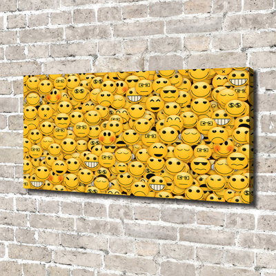 Emoticons - Wrapped Canvas Print