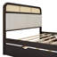 Lit plateforme en bois avec lit gigogne et 2 tiroirs