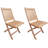 2 - Person Teak Wood Patio Dining Set with Round Table