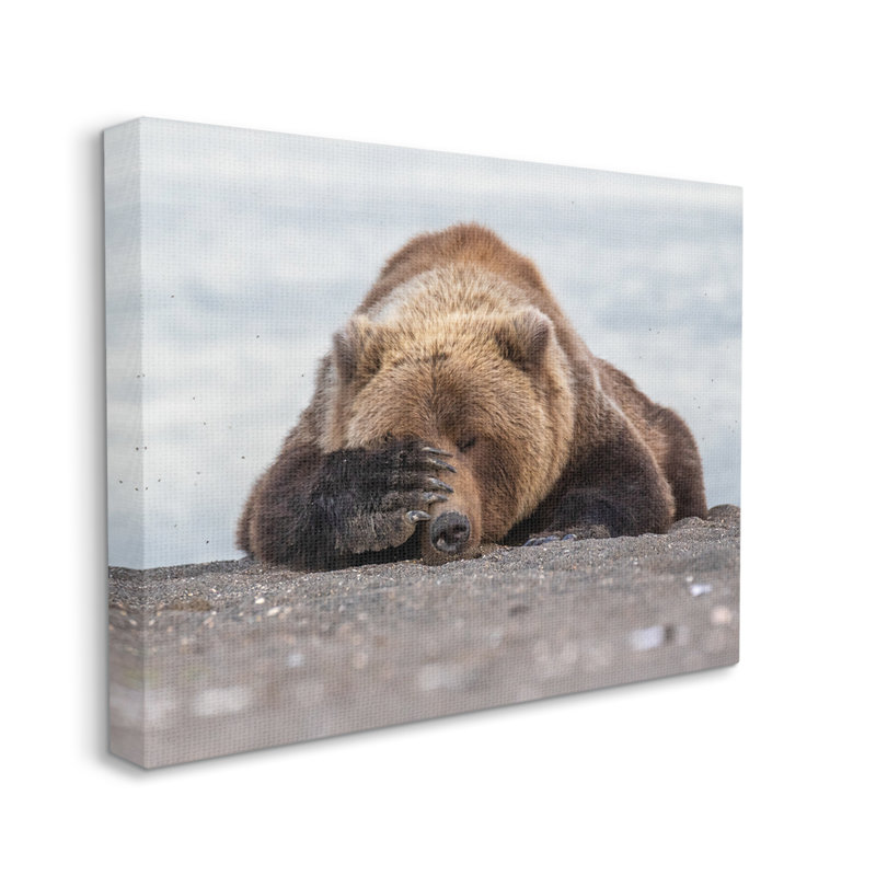" Monday Blues Bear " by Eric Fisher, 16" H x 20" W x 1.5" D