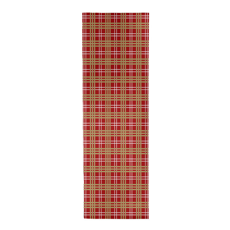 Tapis rouge à carreaux, Tapis de couloir 2 pi 6 po x 8 pi