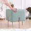 Pouf bohémien vert mer, 15,7 po x 16,5 po x 15,7 po | 50% coton / 50% lin avec 35 éponges orthopédiques | Pieds en fer cuivré pour plus de durabilité | Idéal pour la décoration d'hôtel et de maison, élégant et confortable-1460620914