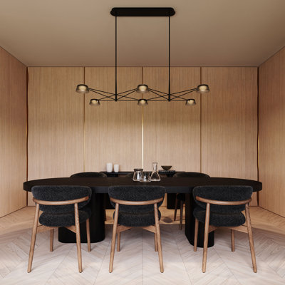 Lustre rectangulaire à 6 lumières Ray