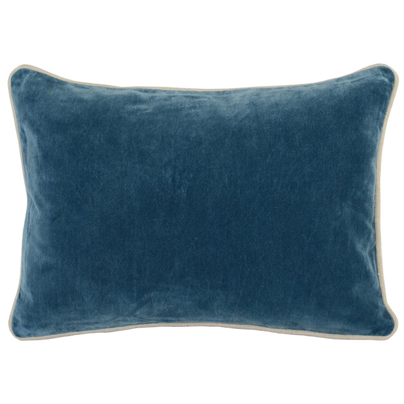 Goodall Reversible Throw Pillow, Rectangle 14"H x 20"W, Marine Blue