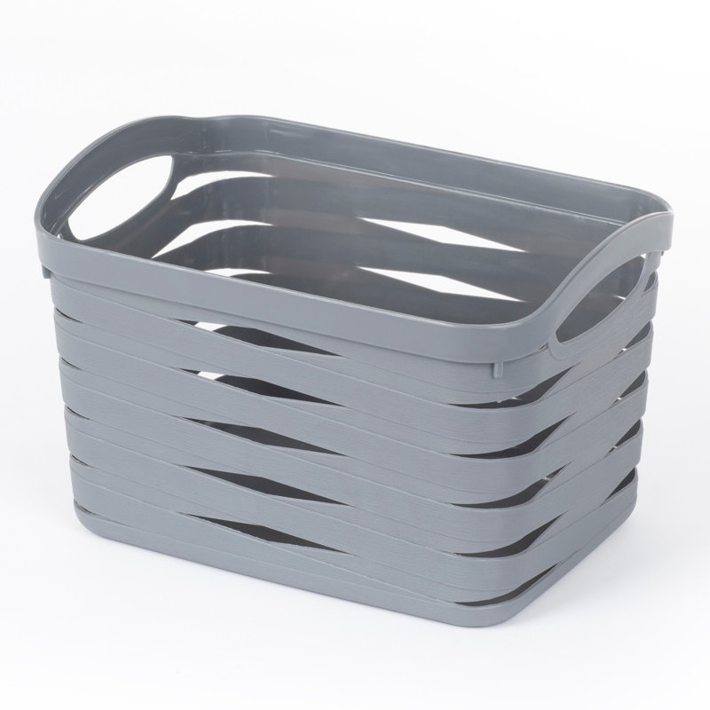 LIVIVO Plastic Decorative Basket, 17cm H x 26cm W x 18cm D