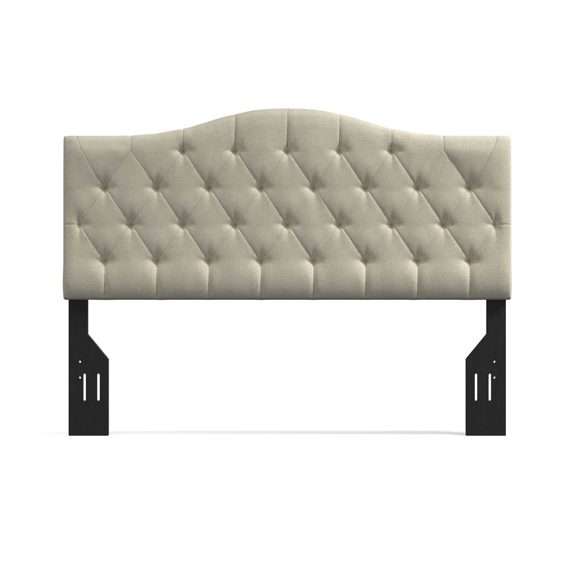 Tête de lit tapissier à panneau Saltford, Beige, Double/grand