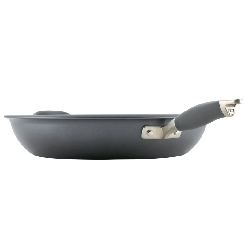 Anolon Advanced Home Hard Anodized Nonstick Frying Pan / Skillet with Helper Handle, 14.5 Inch, Gray