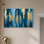 «Blue Dark Texture with Golden Touch II», art mural bleu par -587103973-587103971