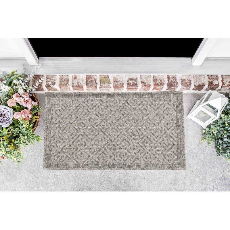 Weidner Geometric Indoor / Outdoor Area Rug, Rectangle 50 x 80cm