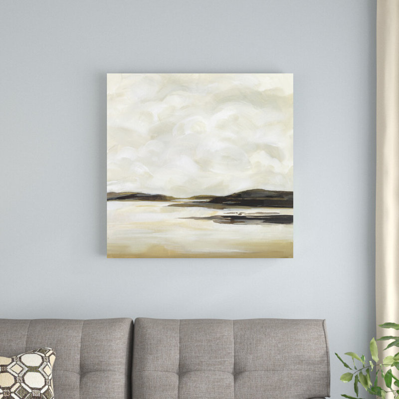 «Cloudy Coast II» par Victoria Borges - reproduction d'art sur toile tendue, H 30 po x l 30 po