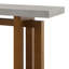 Table de canapé Joshua avec base en croix, faux béton, bois brun 47 po