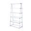 Bibliothèque rectangulaire avec cadre en métal et tablettes en bois ultrabrillantes - 6 tablettes, matériau de placage, placage accentué de 10 lb