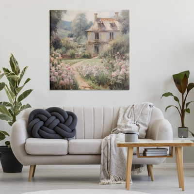 «French Garden Cottage», art mural sur toile par RileyB