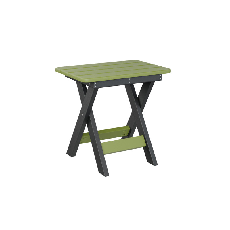 Berlin Gardens Folding End Table, Kiwi Green, Black