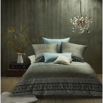 Lech Cotton Paisley Duvet Cover Set with Pillowcases Included