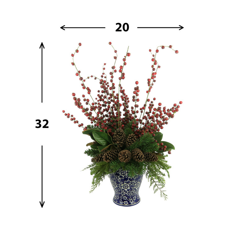 Evergreen Arrangement in Vase