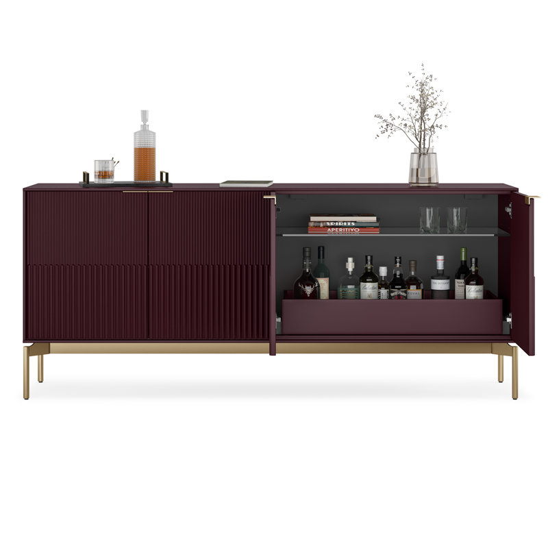 Zig - Crédence, Merlot / laiton brossé