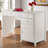 Roscoe White Finished 3 Soft Close Drawers & 1-Cabinet Writing Desk, 30.64" H X 47.21" W X 19.85" D-422080833-422084287