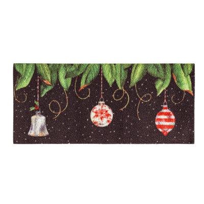 Tapis d'extérieur antidérapant Ljubinko Christmas Ornaments Sassafras