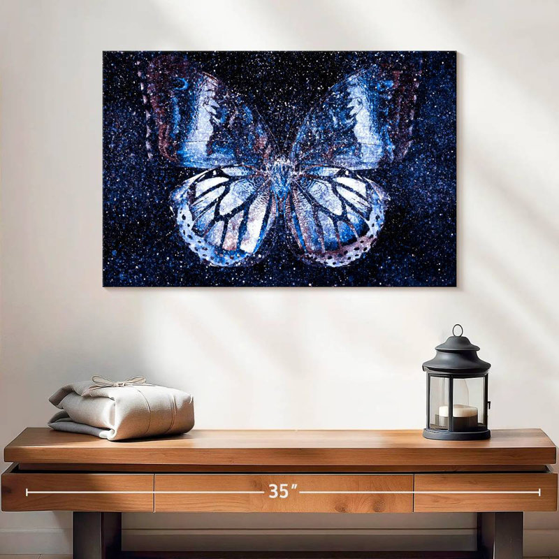 Papillon cosmique, H 16 po x l 24 po
