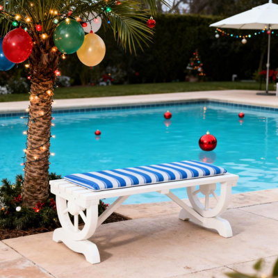 Banc à roulettes en bois pour 2 personnes pour porche et jardin, meubles de patio rustiques, pieds uniques, support de 550 lb, siège à lattes, patio extérieur à assemblage simple, bois de sapin blanc, charme, soutien