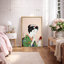 Œuvre japonaise Ukiyo-e Geisha avec miroir, élégantes photos de kimonos, impression sur toile encadrée-123634399-123634407