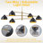 Mid-Century Modern 6-Light Chandelier Adjustable Rotatable Shades Black And Brass Finish 55" Wide Dining Room Lighting