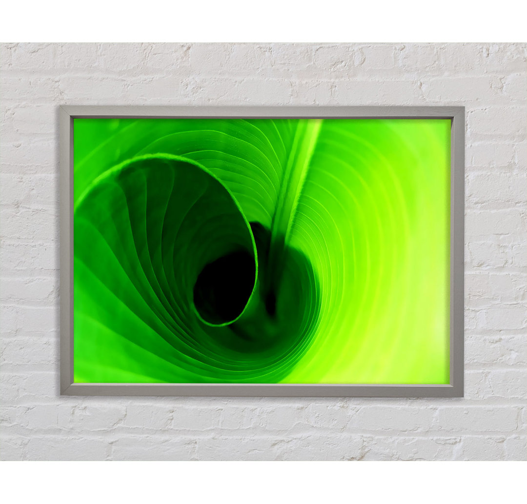 Twist Of A Green Leaf - Einzelner Bilderrahmen Kunstdrucke auf Leinwand