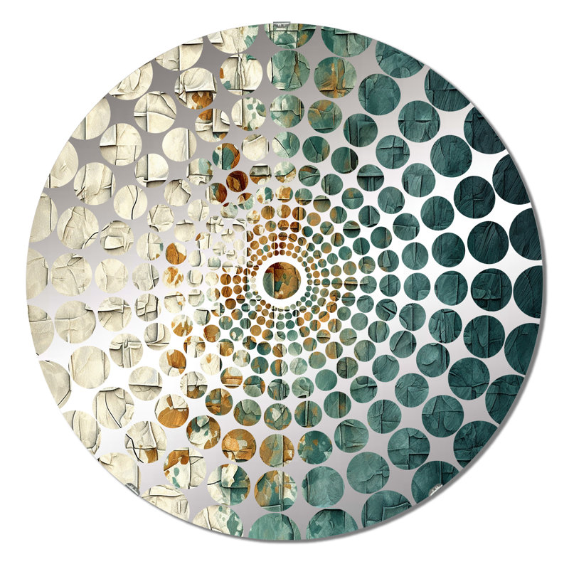 Deeric - Miroir décoratif cercles concentriques, 31,4 po x 31,4 po