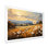 Magnifique champ de fleurs chaudes sur toile