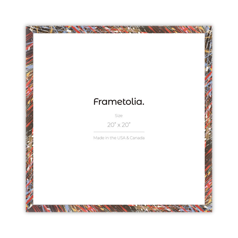 Cadre mural Frametolia Verde Mint Splash, Blanc/Noir, L 20 po x H 20 po