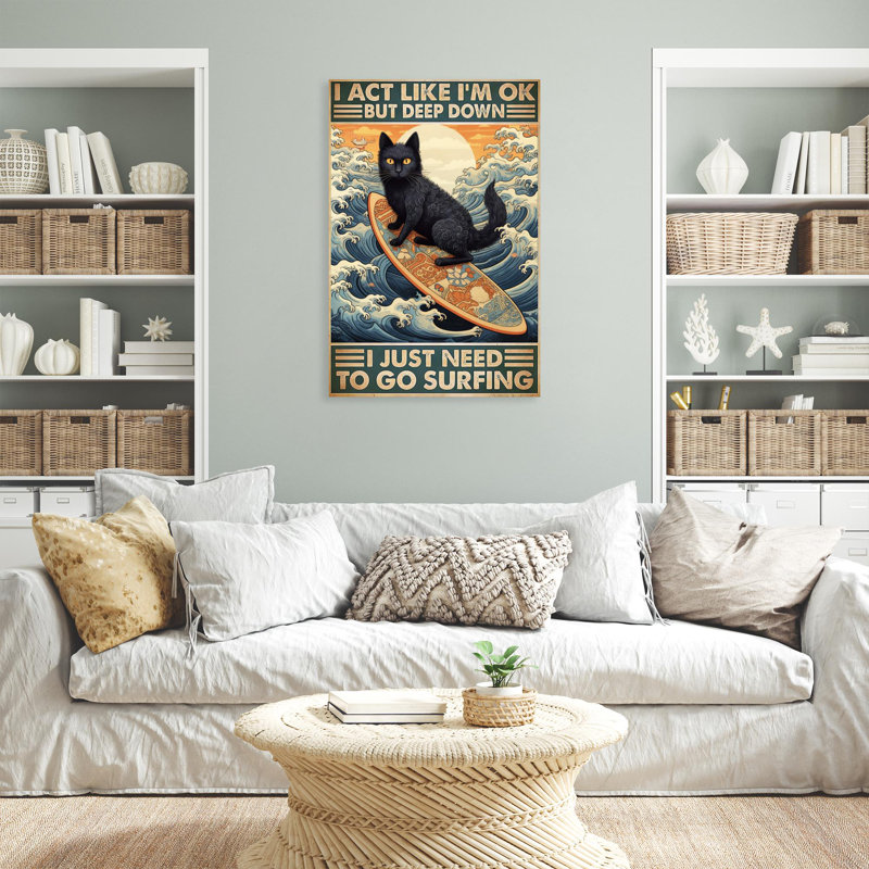 «I Just Need To Go Surfing», impression sur toile, H 36 po x l 24 po x P 1,25 po