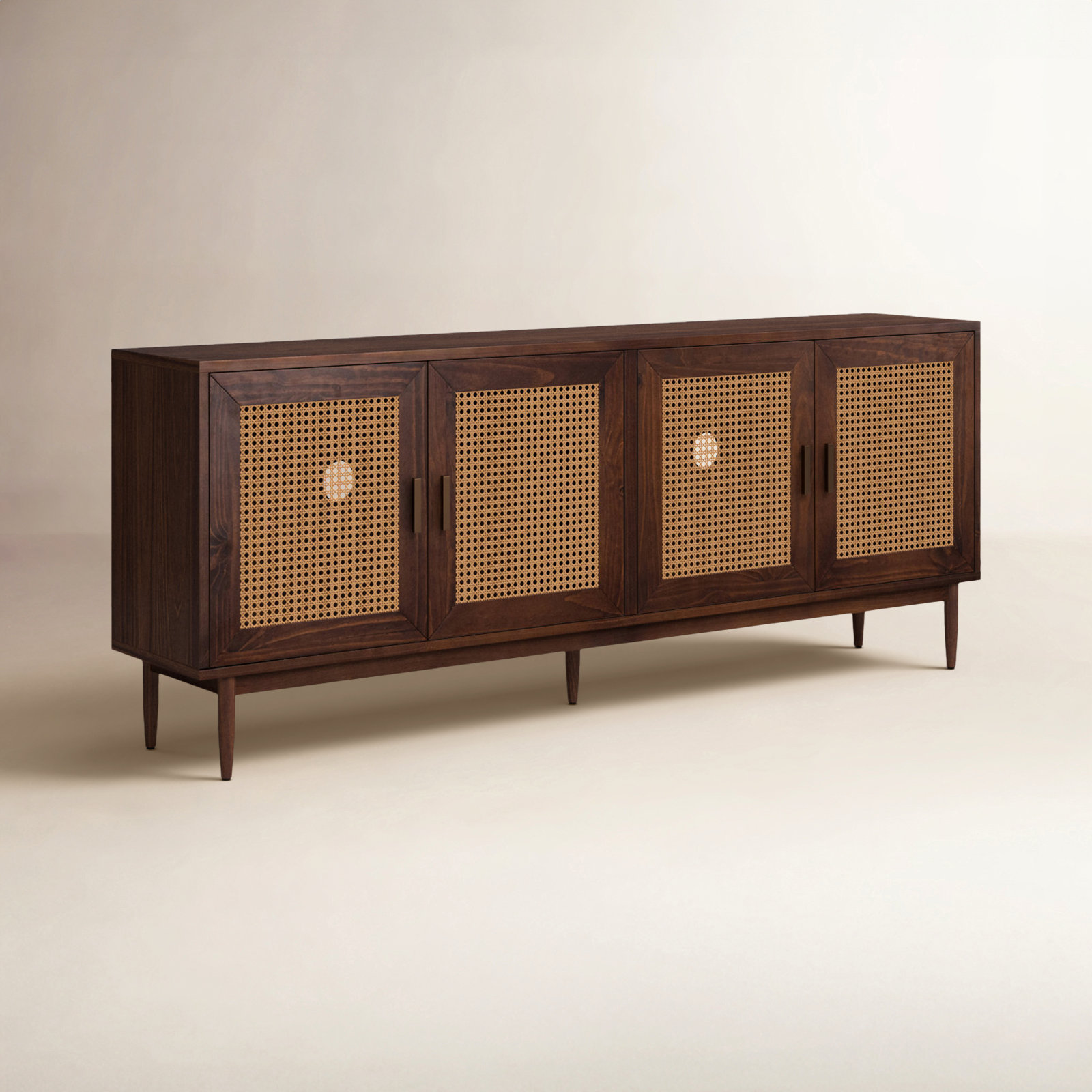 Genie 80" Pine Sideboard, Walnut