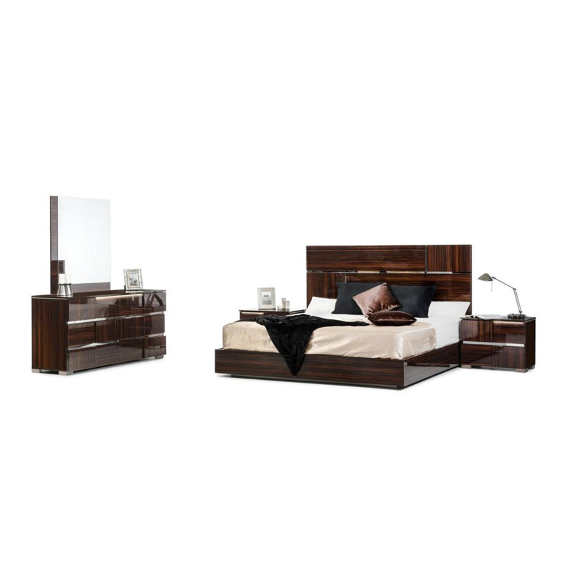 Miroir de commode moderne et contemporain Falbo, Ébène