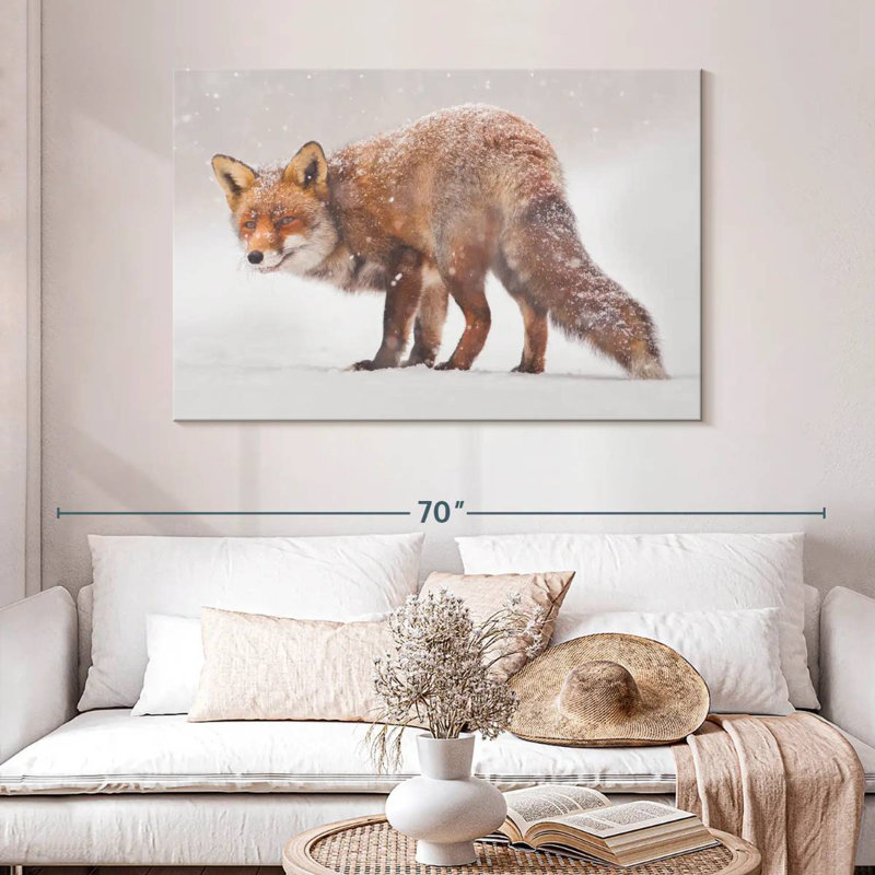 Brampt Snow Fox, 32" H x 48" W