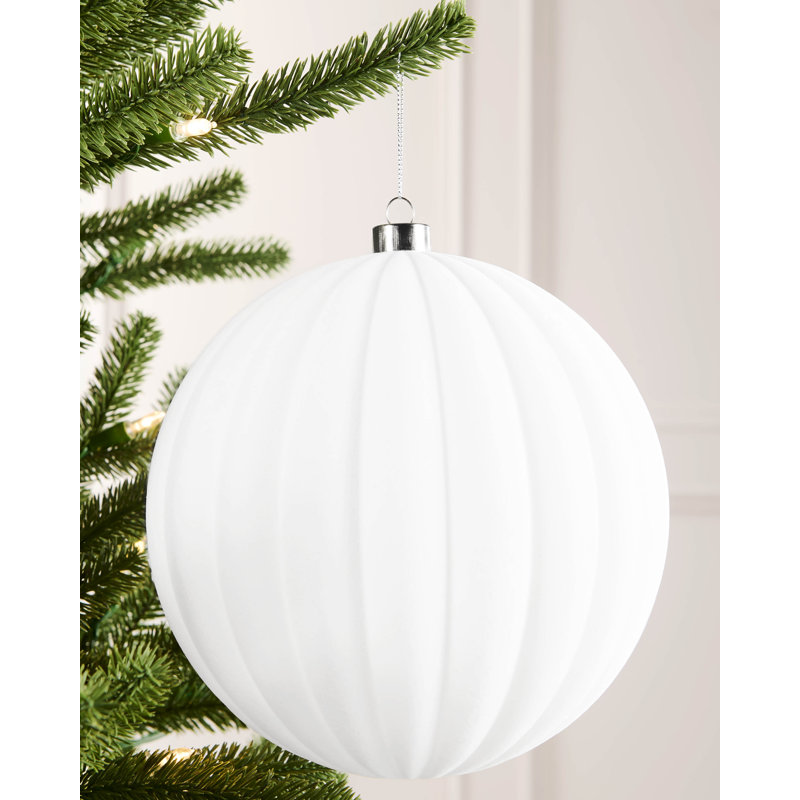 Polystyrene Shatterproof Bauble, 22.6 cm H x 20 cm W x 20 cm D, White