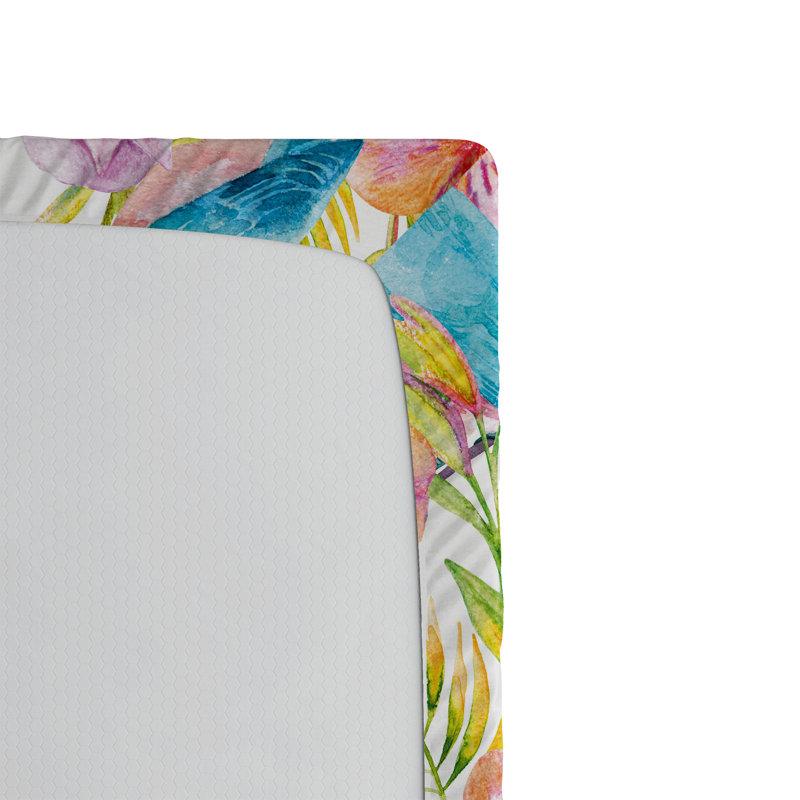 Drap-housse Ambesonne Birds and Nature Retro Alstroemeria, Drap-housse très grand californien