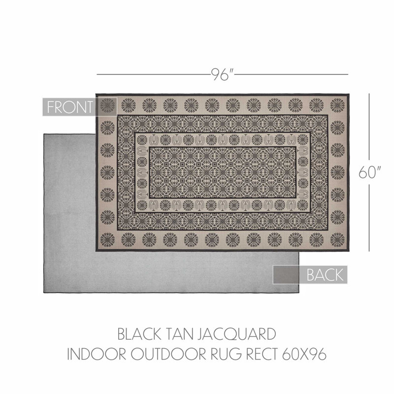 Tapis intérieur / extérieur Custom House avec envers antidérapant, Rectangle 5 pi x 8 pi