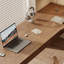 Bureau en bois de noyer massif en L avec 3 tiroirs-109624434-109624436