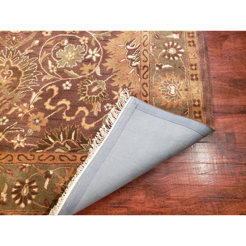 Tapis brun en laine touffeté à la main Mastropietro, Rectangle 3 pi 6 po x 5 pi 6 po