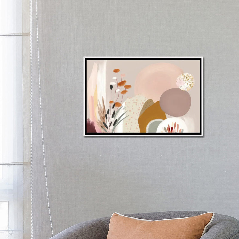 Beautiful Nature Forms, White Floater Framed Canvas, 18" H x 26" W x 1.5" D, No Mat