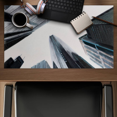 Perspective view of skyscraper - 14.00"x24.25" Desk mat