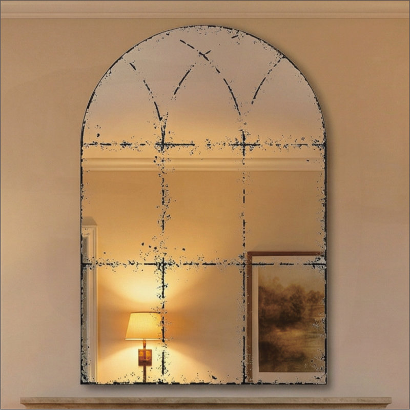 Semicircular Wall-Mounted Mirror