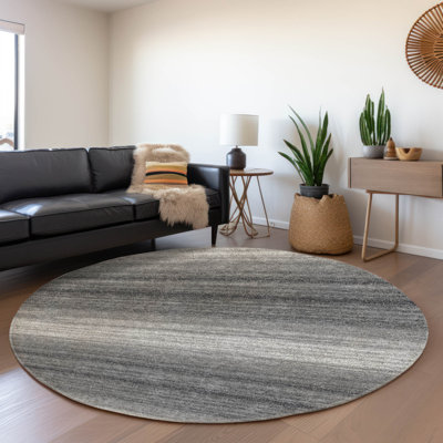 Premium Machine Washable Birchview AMF1033 Striped Rug