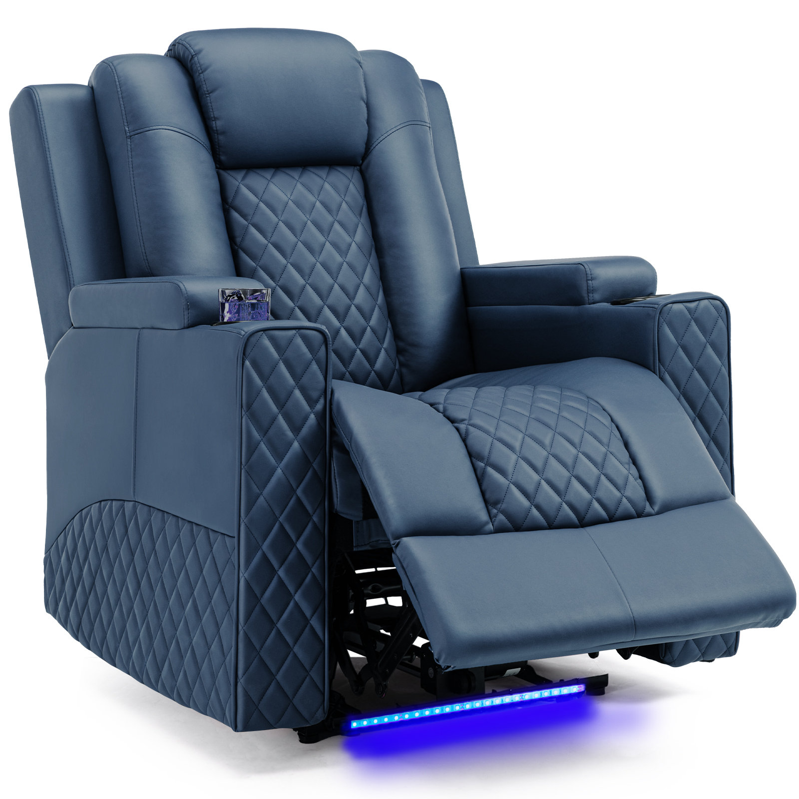 Orren Ellis Power Recliner Chair PU Leather Electric Massage Recliner