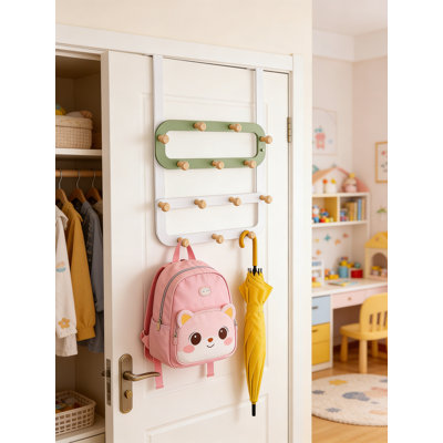 Porte-crochets au-dessus de la porte avec 14 grands crochets - Organisateur multi-usage à 3 niveaux pour les serviettes, les vêtements et les accessoires - Pas d'installation d'outils pour la salle de bain, la chambre à coucher ou le placard