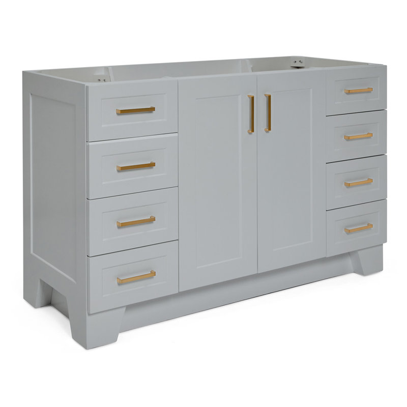 54" Single Bathroom Vanity Base Only, Gray