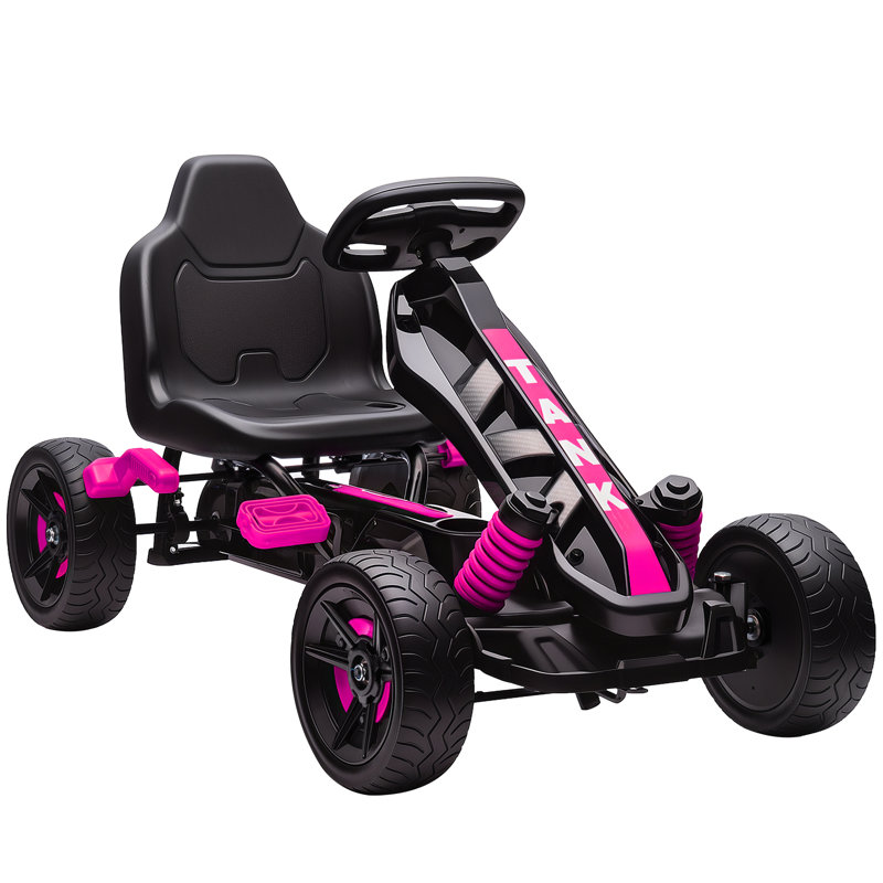 Zoomie Kids Go Kart, Pink