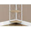 Bibliothèque, bibliothèque, étagère, d'angle, 4 niveaux, H 60 po, bureau, chambre à coucher, métal stratifié naturel, contemporain, moderne