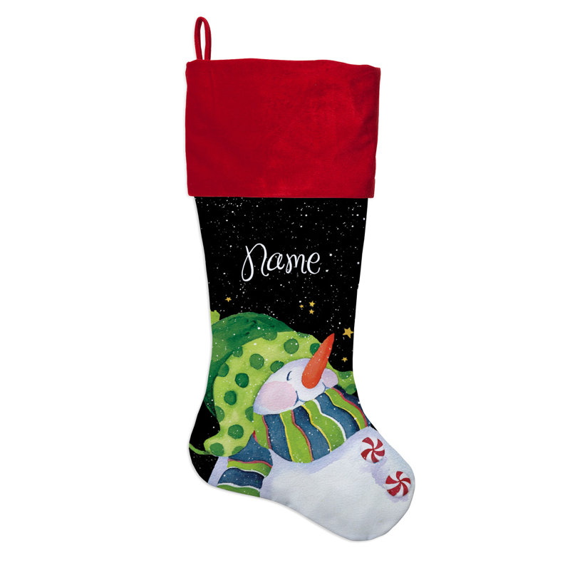 Personalized Snowman Stocking, Yes